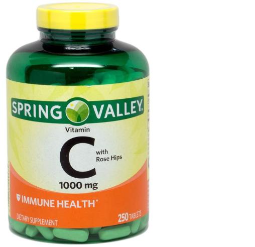 Viên uống tăng sức đề kháng Spring Valley, Vitamin C 1000 mg, 250 viên