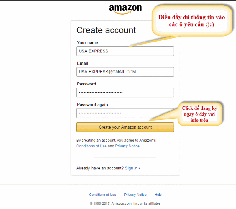 Amazon với cách thức mua hàng đơn giản