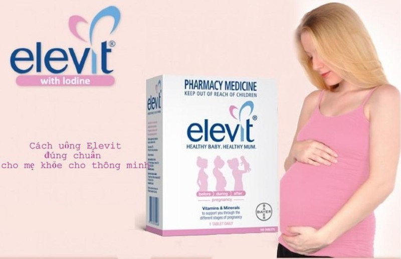 Vitamin Elevit Healthy Baby Healthy Mum cho mẹ bầu