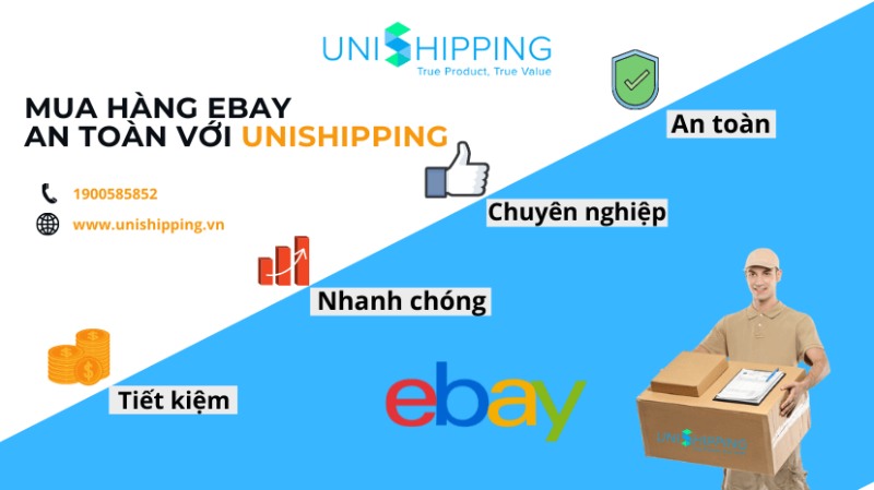Mua hàng Ebay ship về Việt Nam nhanh chóng với Uni