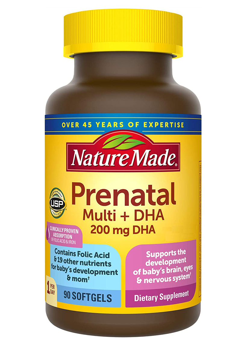 Nature made Prenatal Multi DHA chứa 5 dưỡng chất cần thiết cho sự phát triển của thai nhi