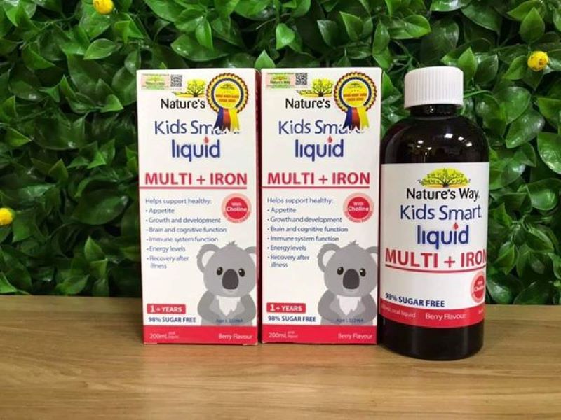 Vitamin bổ sung Sắt Nature’s Way Kids Smart Liquid Multi 